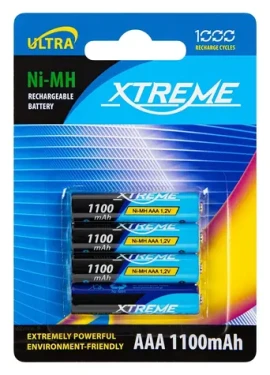 Xtreme AAA (R03) / Nabíjecí baterie / Ni-MH / 1100 mAh / 4 ks (82-602#)