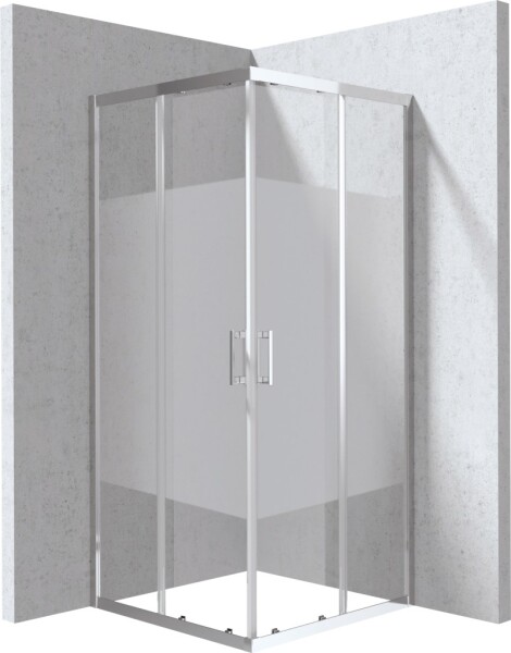 DEANTE - Sprchový kout Funkia Evo čtvercový, čtvercový, 80x80 cm - vzor pruh KYC_0E88P