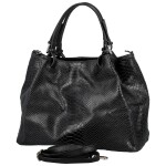 Módní dámská kožená kabelka do ruky Assema, černá
