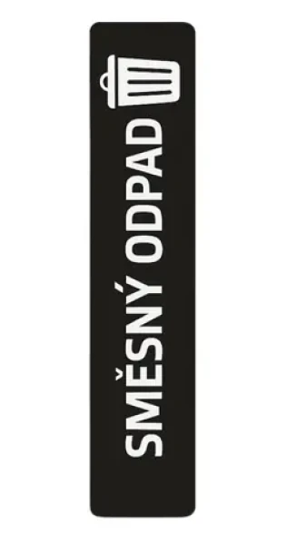 Alda Samolepka pro odpadkový koš TITAN směsný černá / Samolepka / 17 x 95 cm