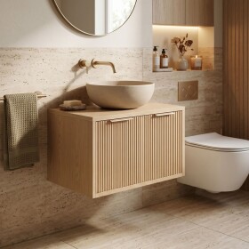 REA - Koupelnová skříňka pod umyvadlo Core 60cm Beige REA-M0406
