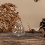 Storefactory Podzimní dekorace Dýně Edstorp 7 cm, čirá barva, sklo