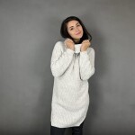 HOSH Pletený jednobarevný rolák CLAIRE Barva: Tmavě šedá