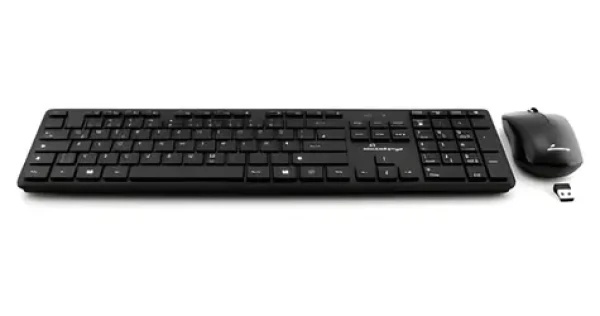 MediaRange MROS107 černá / Klávesnice a myš / Bezdrátová / 1200 DPI / QWERTZ / numerická klávesnice (MROS107)