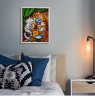 Antistresové omalovánky TSvetnoy TSvetnoy, LG277e, Diamond painting - diamantové malování, 40 x 50 cm, Kočky - Šťastná rodinka