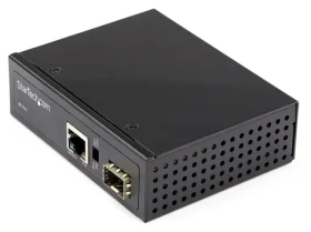 StarTech Fiber-Ethernet Mediakonvertor PoE+ 60W černá / Mediakonvertor / Gigabit / RJ-45 (IMC1GSFP60W)