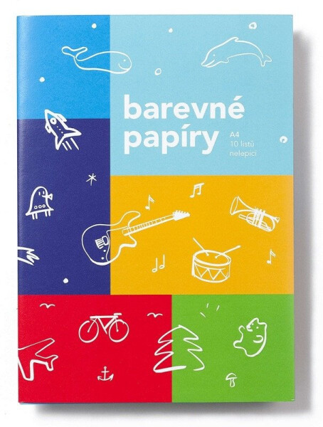 Sada barevných papírů SVĚT A4, 10 listů