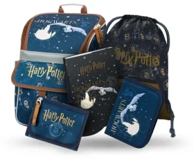 BAAGL SET 5 - Školní set - Zippy Harry Potter Bradavice / aktovka / penál /sáček / desky / peněženka (A-33079)