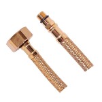 SAPHO - Flexibilní nerezová hadice M10x3/8", 35cm, zlato 33415
