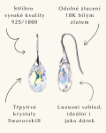 Royal Fashion stříbrné pozlacené náušnice Swarovski DES0305-AB-WG