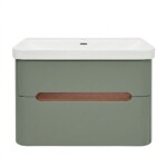 Koupelnová skříňka s umyvadlem SAT Fusion 77,5x53x45 cm eukalyptově zelená mat SATFUSION280EZMW SATFUSION280EZMW