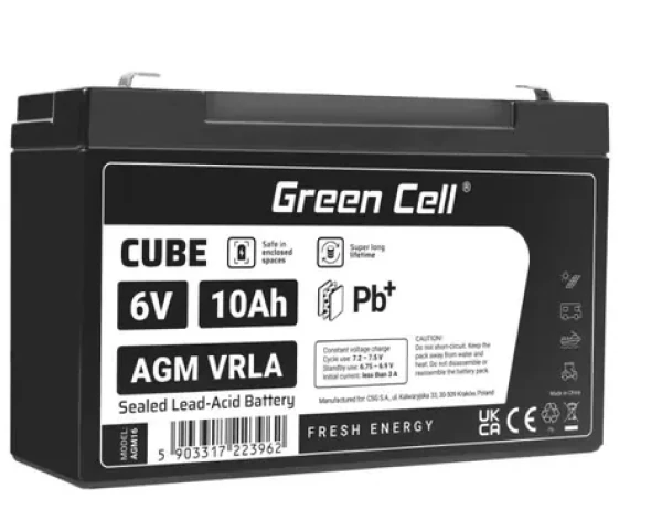 Green Cell AGM baterie 6V 10Ah (AGM16)