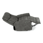 Polohovací křeslo, elektrické kabelové ovládání, šedá, látka, TV-H9727 GREY2