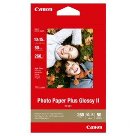 Canon Photo Paper Plus Glossy, foto papír, lesklý, bílý, 10x15cm, 265 g/m2, 50 ks, PP-201 4x6, inkoustový