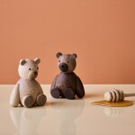 Lucie Kaas Dřevěná figurka Teddy Bear Oak Small, přírodní barva, dřevo