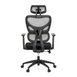 Kancelářská židle, šedá síťovina, černý plast, kolečka na tvrdé podlahy