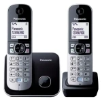 Panasonic KX-TG6812 černá / DECT bezdrátový telefon (KG-TG6812 Black)