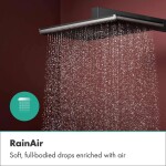 HANSGROHE - Raindance Alive Q Sprchový set s termostatem pod omítku, s tělesem, 21x34 cm, 3 proudy, kartáčovaný černý chrom 24620340