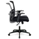 Kancelářská židle, houpací mechanismus, černá síťovina, KA-B1012 BK