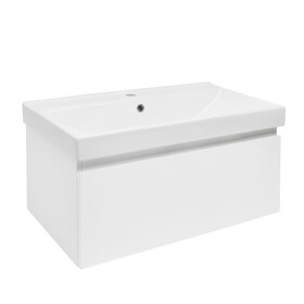 Koupelnová skříňka s umyvadlem SAT B-WAY 79x30x45 cm bílá lesk BWAY80WU1 BWAY80WU1