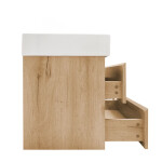 Koupelnová skříňka s umyvadlem SAT B-Way 119x50x45 cm dub mat BWAY2120OAKU2B BWAY2120OAKU2B