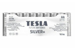 TESLA SILVER+ alkalická tužková baterie AA (LR06) 10 ks / fólie (1099137212)