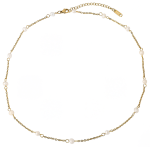 ELENYS Pure Pearl – pozlacený náhrdelník 18K žluté zlato Délka: 45+5 cm / max. 50 cm