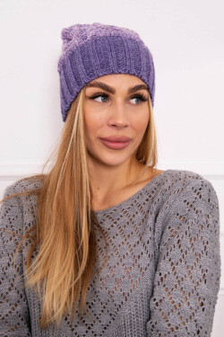 Čepice Paris fleece K213 fialová+pudrově růžová UNI