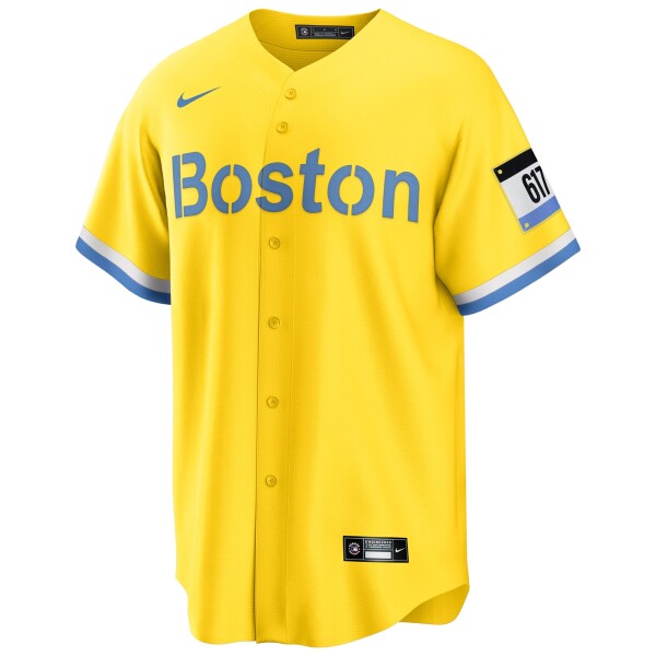Nike Pánský dres Boston Red Sox MLB Alternate - Žlutá Velikost: M