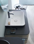 DURAVIT - Happy D.2 Plus Umyvadlo na desku, 600x460 mm, s přepadem, s otvorem pro baterii, bílá 2360600000