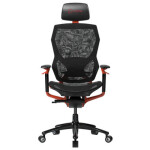 Lorgar Grace 855 červená / Ergonomická židle / nastavitelná / síťovaná / pojezdová kolečka / nosnost 150 kg (LRG-CHR855RB)