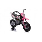 Mamido Dětská elektrická motorka Cross Pantone 361C růžová