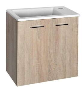 Aqualine ZOJA/KERAMIA FRESH umyvadlová skříňka 49x50x24,5cm, dub platin 51047DP