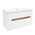 Koupelnová skříňka s umyvadlem SAT Fusion 97,5x53x45 cm bílá matná mat SATFUSION2100WU SATFUSION2100WU