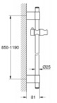 GROHE - Rainshower Sprchová tyč 115 cm, chrom 27136001