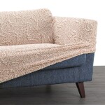 Bielastické potahy BRILLANTE béžové křeslo (š. 60 - 110 cm)