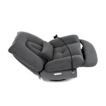 Polohovací křeslo, elektrické zabudované ovládání, šedá, látka, TV-7081 GREY2