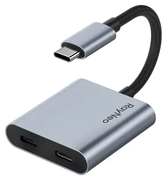 RayNeo USB-C / Adaptér / nabíjení a video pro AR brýle / 4K 60Hz / 100 W PD (XRAC-CHA01OS)