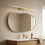 Koupelnové nástěnné LED svítidlo SWE009-1W 73cm BRUSH GOLD OSW-20108