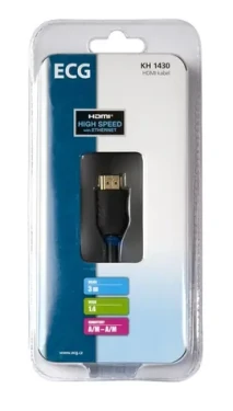 ECG KH 1430 kabel HDMI-HDMI 1.4 A/M 3m černá / zlacené kontakty (450112024958)