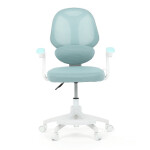 Dětská židle, výškově nastavitelná, modrá síťovina, KA-W8008 BLUE