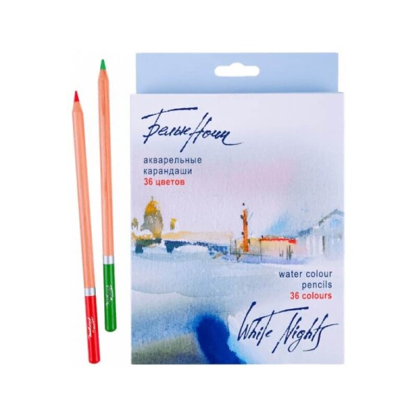 Nevskaya Palitra White Nights akvarelové pastelky sada 36 ks v