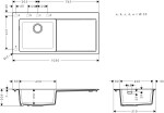 HANSGROHE - Dřezy Vestavný granitový dřez S5110-F45, grafitová černá 43330170