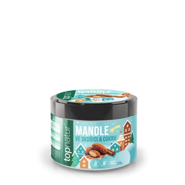 Topnature Vánoční mandle v cukru a skořici 170 g