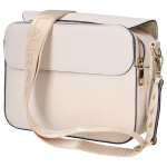 Moderní dámská koženková crossbody kabelka LB Eva, béžová