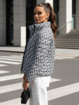 Dámská přechodová bunda se kšiltovkou TY4505 černo-bílá - FashionStreet XXL