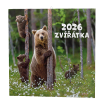 Nástěnný kalendář 2026 Baloušek čtvercový - Zvířátka