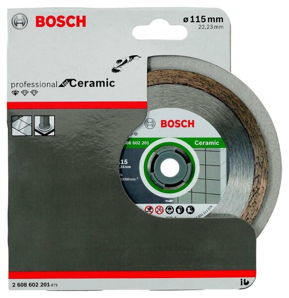 BOSCH 2608602201 / Řezací kotouč na keramiku / Průměr 115 x 22.23 mm / Šířka řezu 1.6 mm (2608602201)