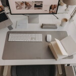 Eulenschnitt Podložka na pracovní stůl Heart Grey 80 x 40 cm, šedá barva, textil