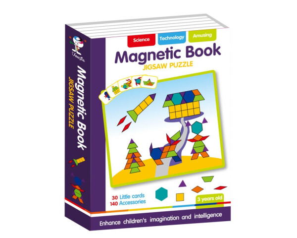 Magnetická kniha skládačky tvary 170 ks